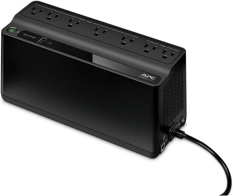 A.P.C. 600VA UPS Battery Backup & Surge Protector with USB Charger Port, Backup Battery Power Supply, BN600U1R (Renewed) - Image 1